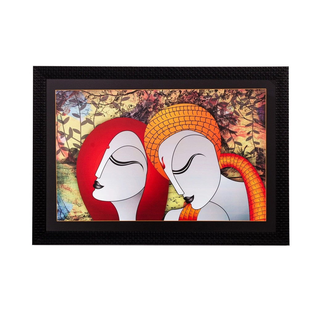 Abstract Radha Krishna Matt Textured UV Art Painting Kafalo