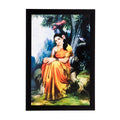 Woman in a thought Matt Textured UV Art Painting Kafalo