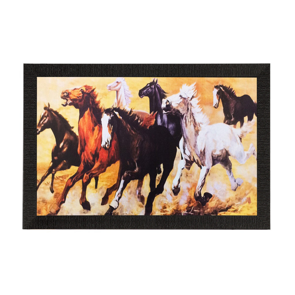 Lucky Running Horses Matt Textured UV Art Painting Kafalo
