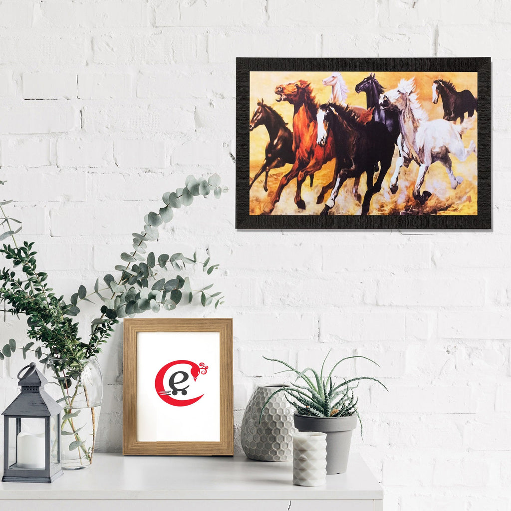 Lucky Running Horses Matt Textured UV Art Painting Kafalo