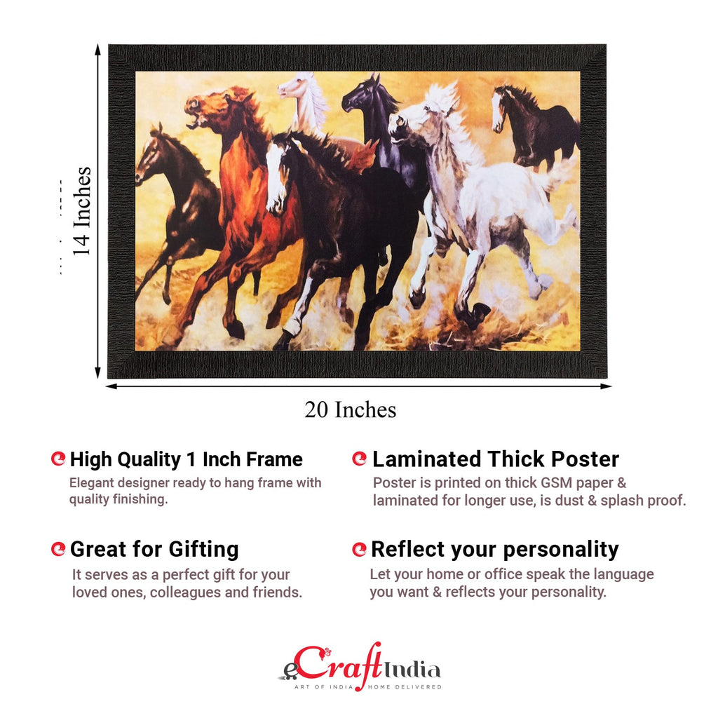 Lucky Running Horses Matt Textured UV Art Painting Kafalo