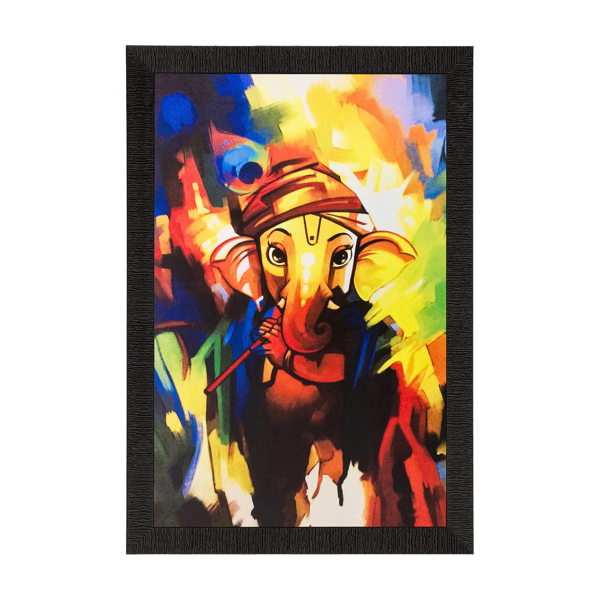 Colorful Lord Ganesha Matt Textured UV Art Painting Kafalo