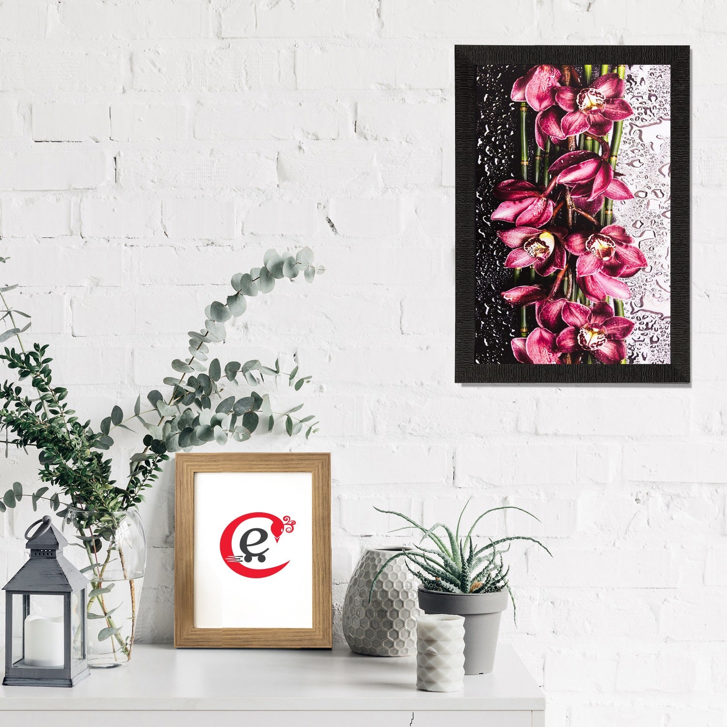 Pink Flowers Matt Textured UV Art Painting Kafalo