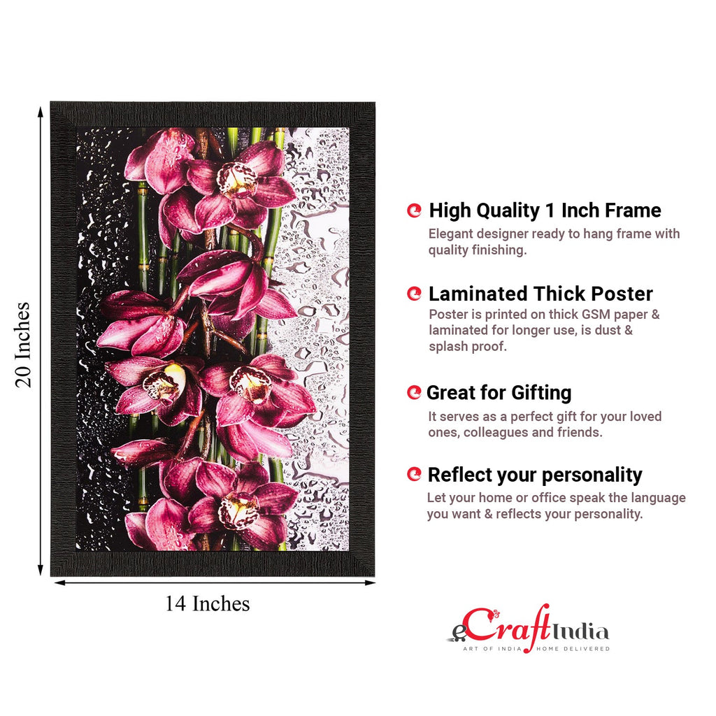 Pink Flowers Matt Textured UV Art Painting Kafalo