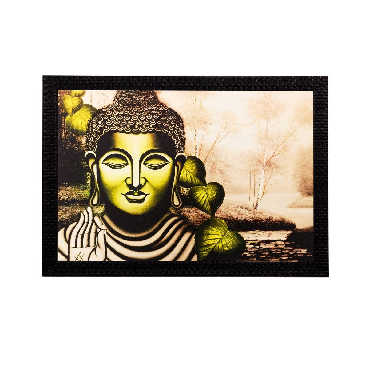 Meditating Lord Buddha Matt Textured UV Art Painting Kafalo