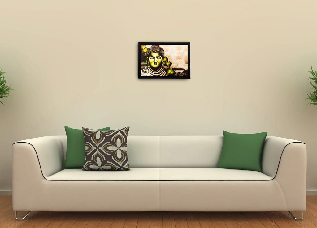 Meditating Lord Buddha Matt Textured UV Art Painting Kafalo