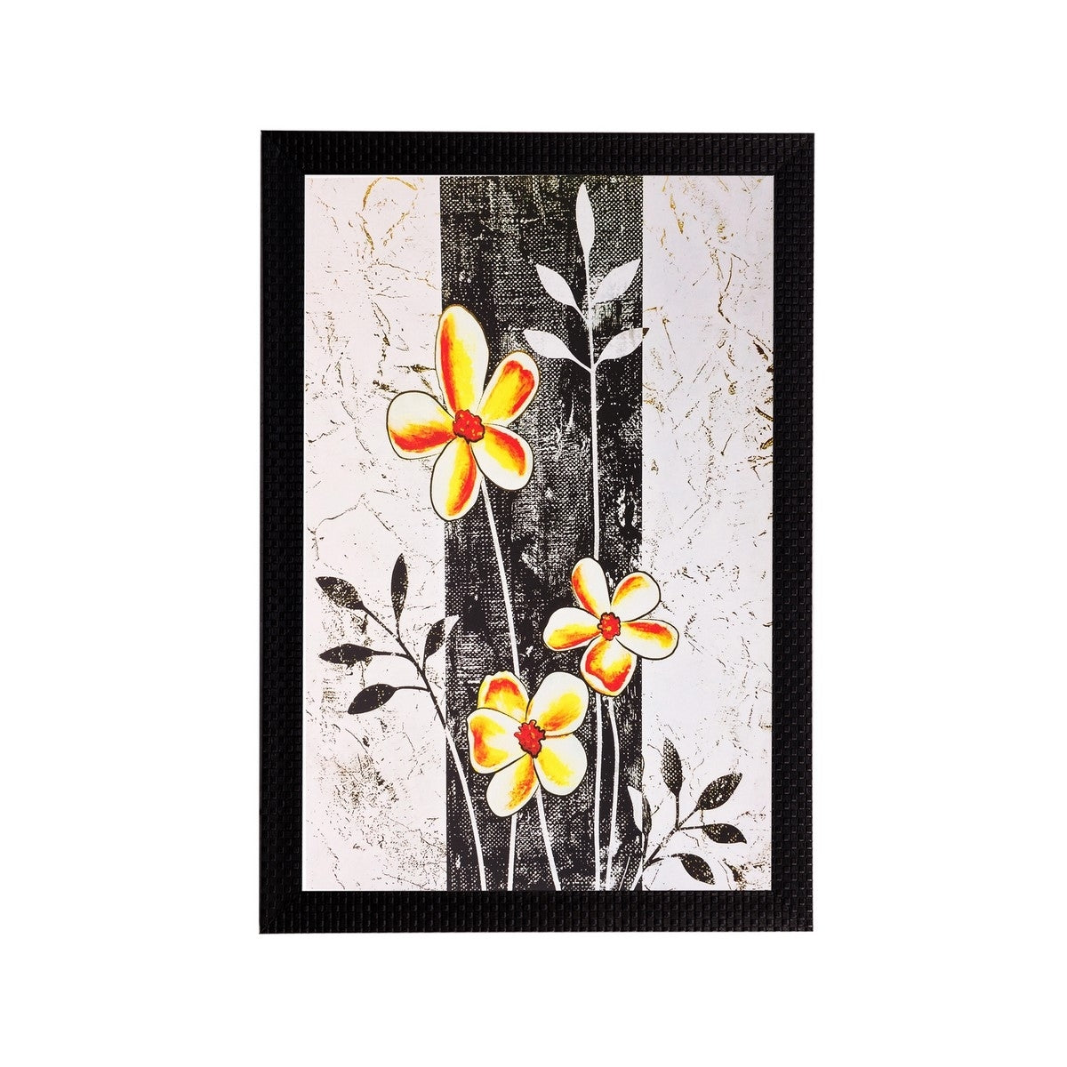 Yellow flowers Matt Textured UV Art Painting Kafalo