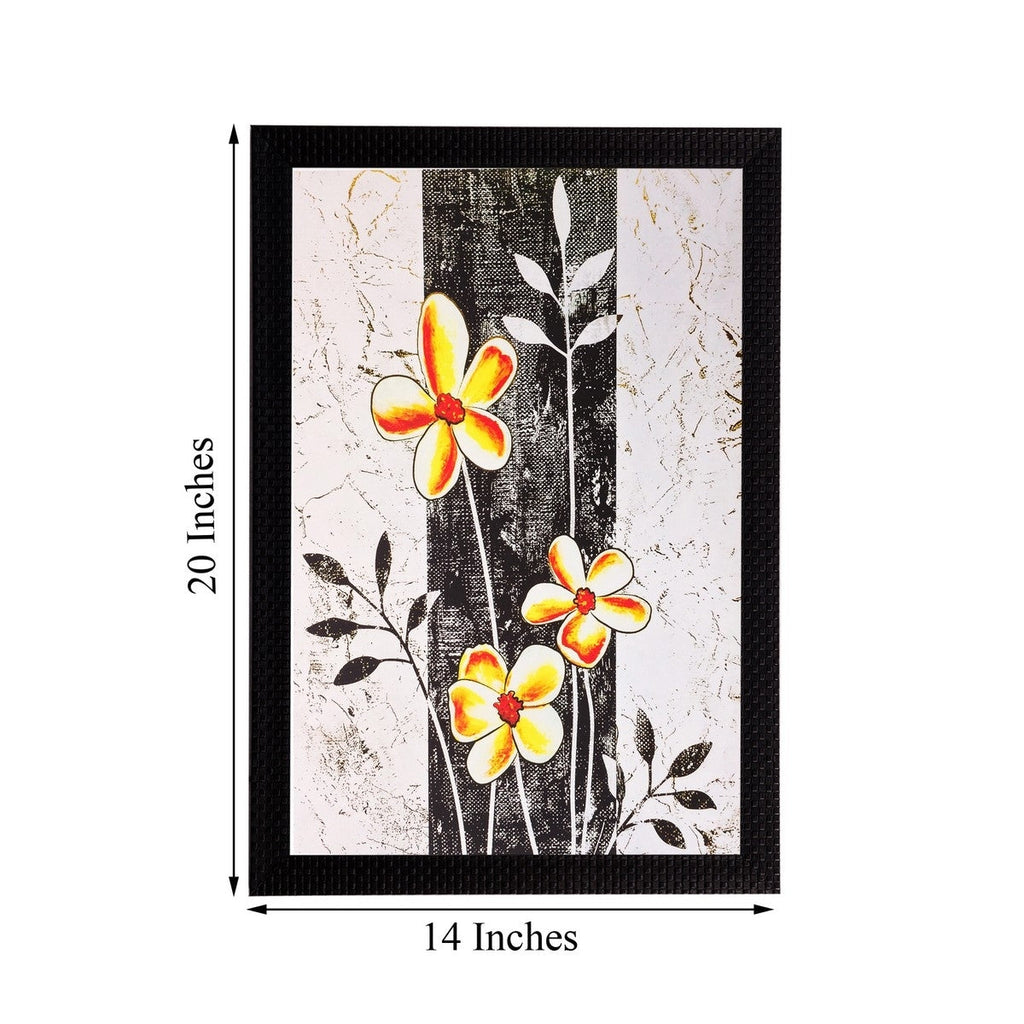 Yellow flowers Matt Textured UV Art Painting Kafalo