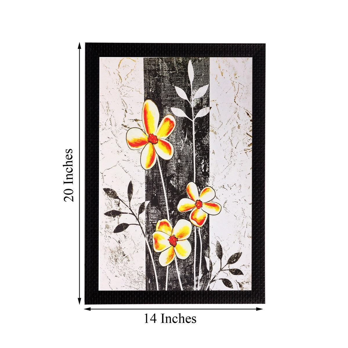 Yellow flowers Matt Textured UV Art Painting Kafalo
