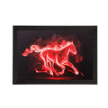 Red Flamed Horse Matt Textured UV Art Painting Kafalo