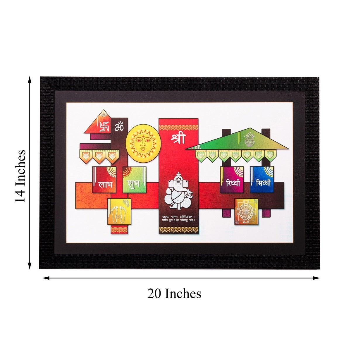 Shubh Labh Matt Textured UV Art Painting Kafalo