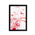 Red Floral Matt Textured UV Art Painting Kafalo
