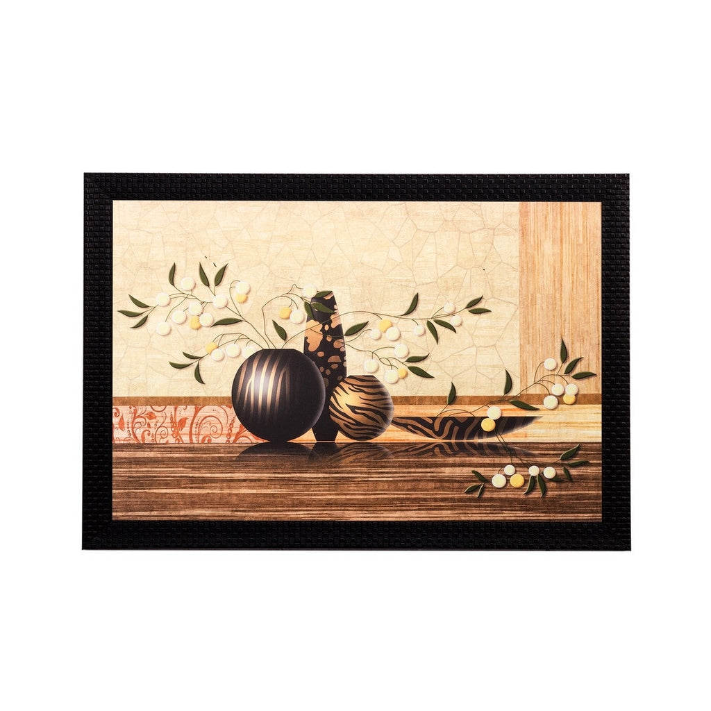 Black- Brown pots Matt Textured UV Art Painting Kafalo
