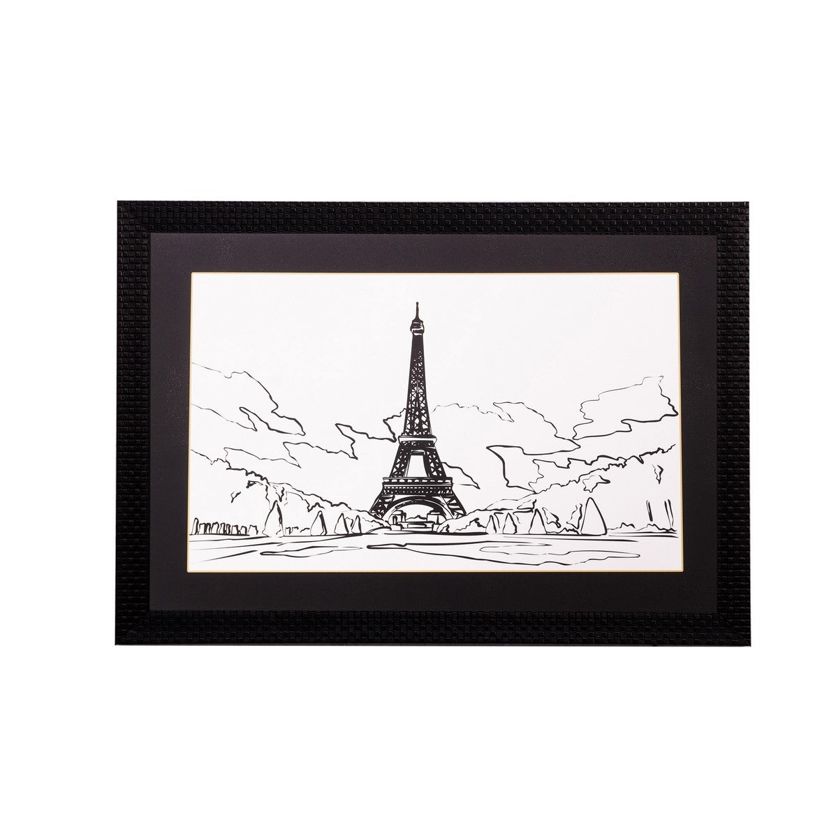 Lovely Eiffel Tower Matt Textured UV Art Painting Kafalo