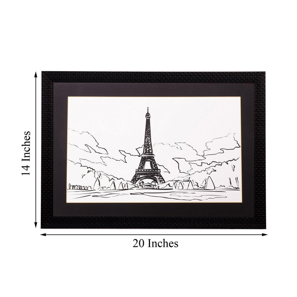 Lovely Eiffel Tower Matt Textured UV Art Painting Kafalo