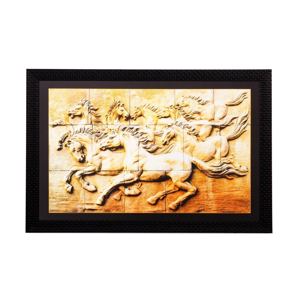 Abstract Running Horses Matt Textured UV Art Painting Kafalo