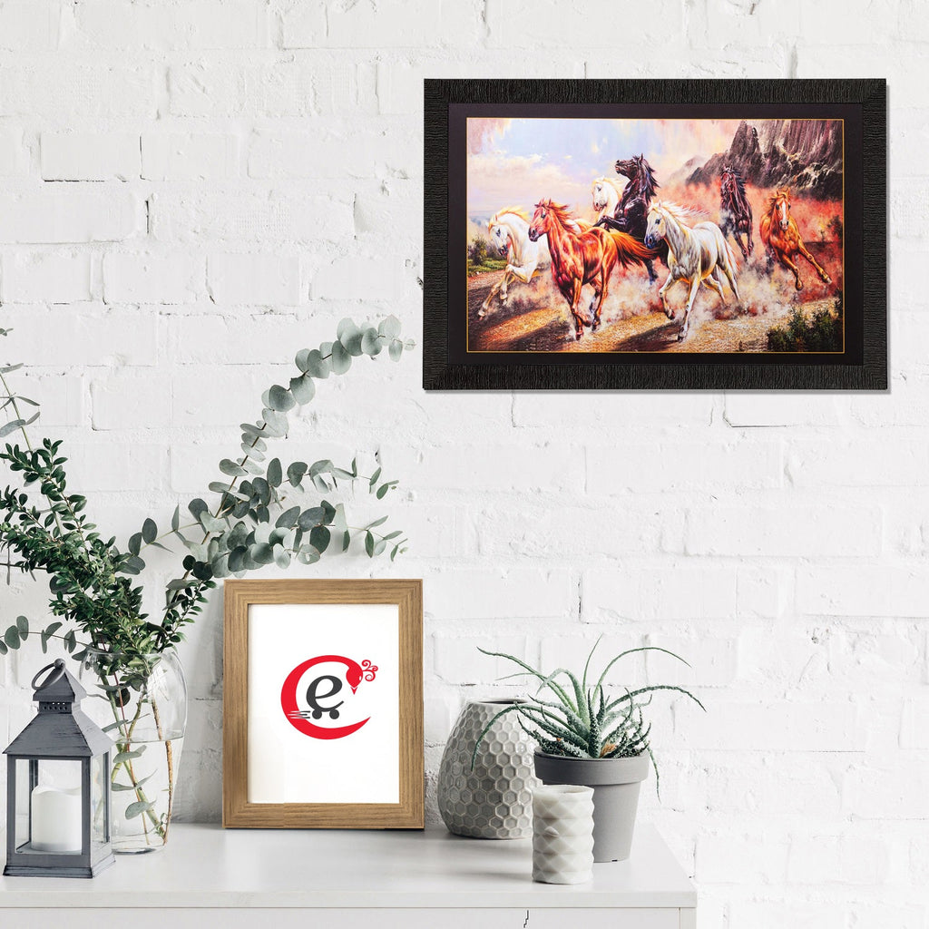 7 Running Horses Painting Digital Printed Animal Wall Art Kafalo