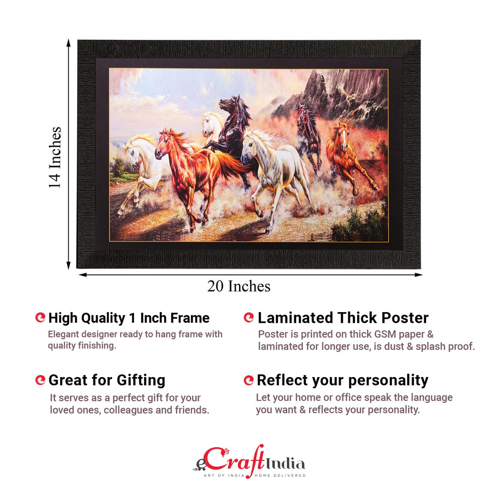 7 Running Horses Painting Digital Printed Animal Wall Art Kafalo