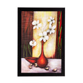 Botanical White flowers Matt Textured UV Art Painting Kafalo