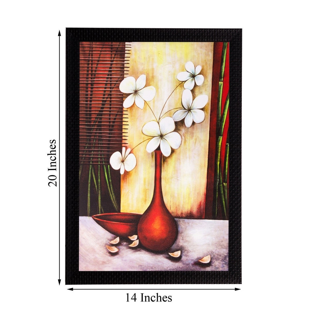 Botanical White flowers Matt Textured UV Art Painting Kafalo