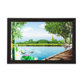 Scenic Water and Trees Matt Textured UV Art Painting Kafalo