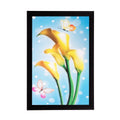 Enlightening Yellow flowers Matt Textured UV Art Painting Kafalo