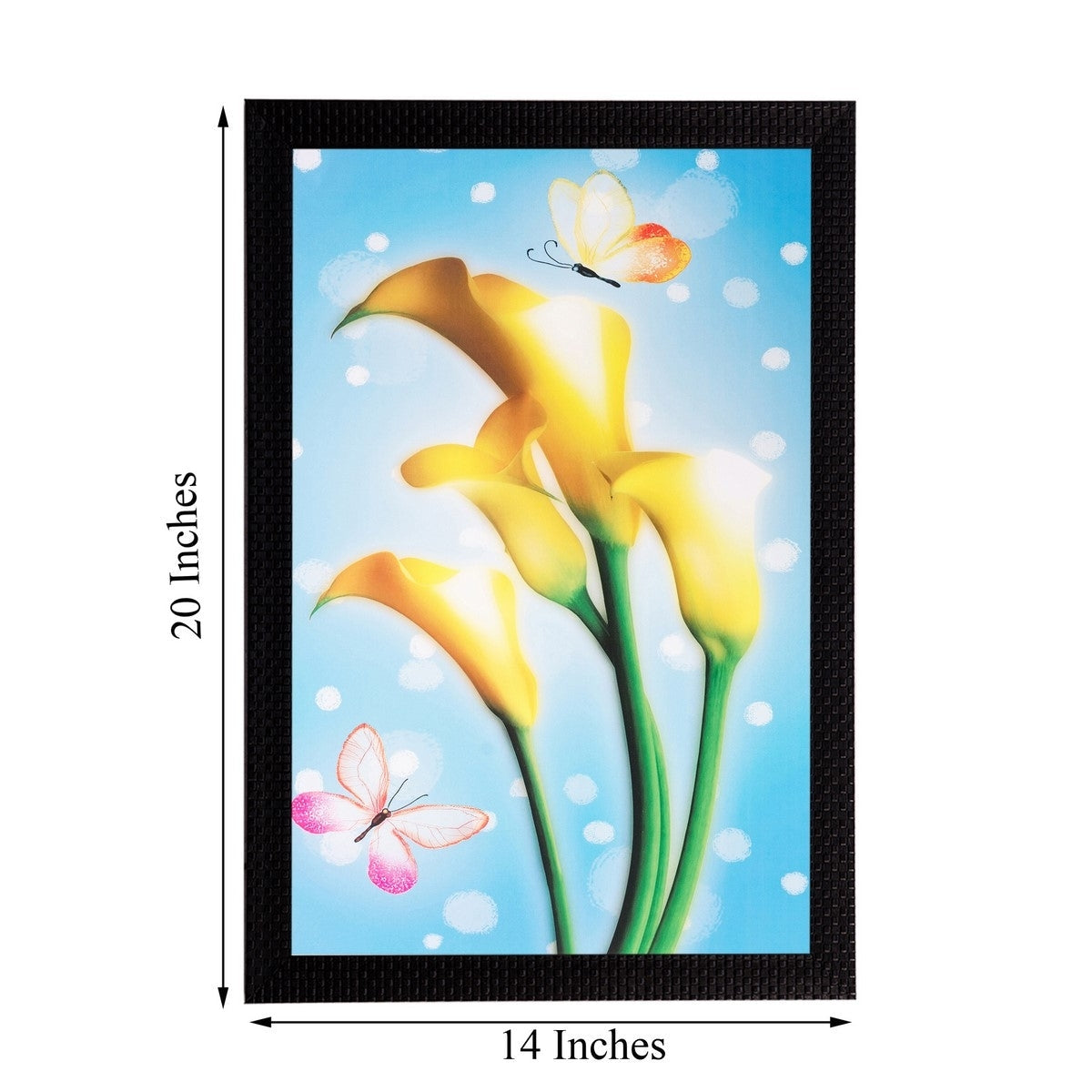 Enlightening Yellow flowers Matt Textured UV Art Painting Kafalo