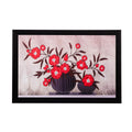 Botanical Red Flowers Matt Textured UV Art Painting Kafalo