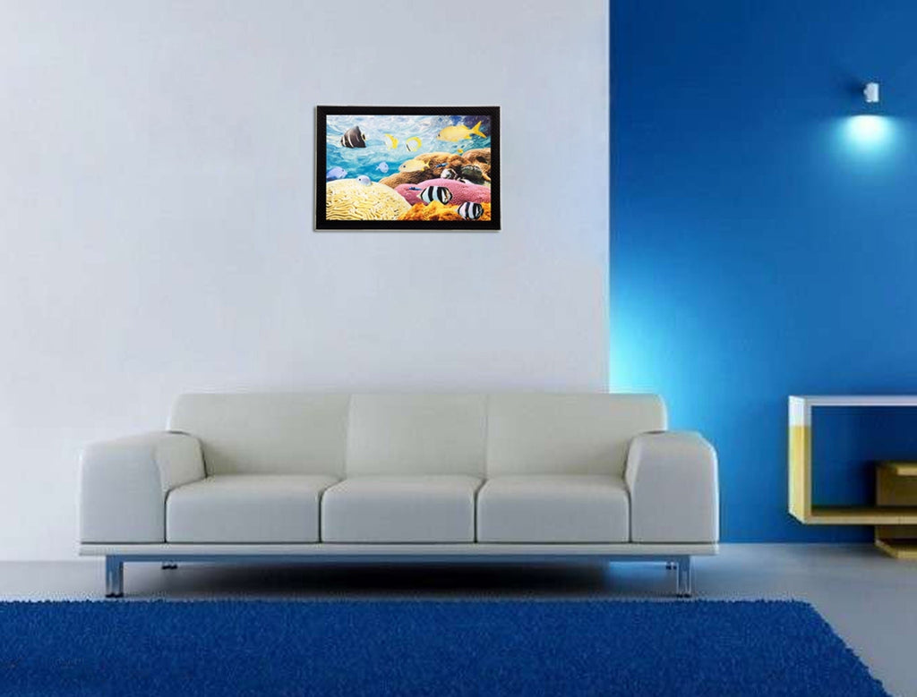 Underwater Sealife View Matt Textured UV Art Painting Kafalo
