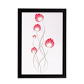 Red Floral Matt Textured UV Art Painting Kafalo