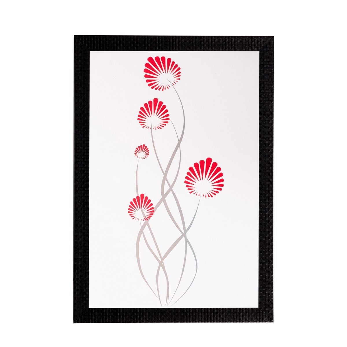 Red Floral Matt Textured UV Art Painting Kafalo