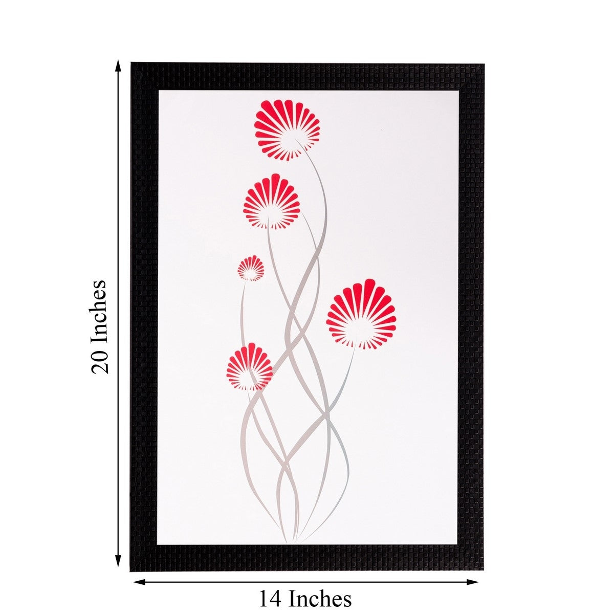 Red Floral Matt Textured UV Art Painting Kafalo
