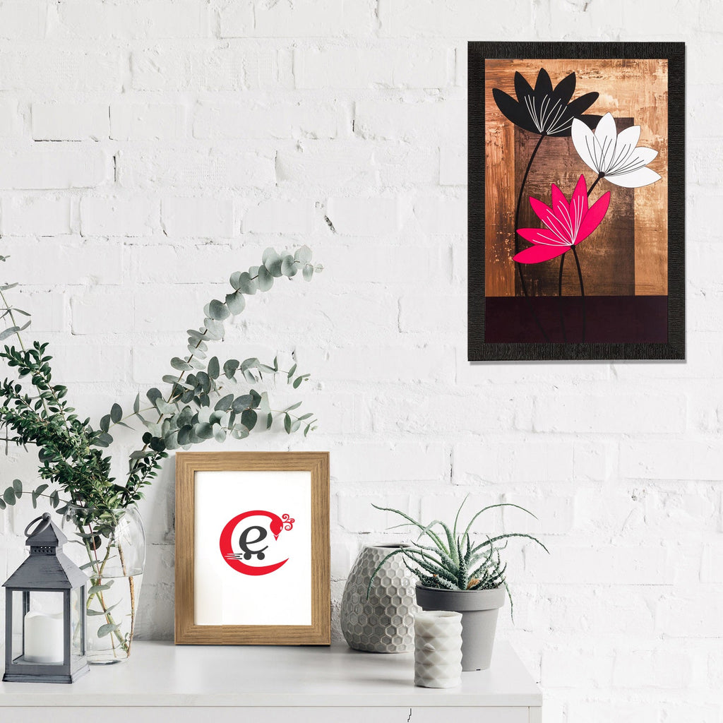 Abstract Flowers Captured Matt Textured UV Art Painting Kafalo