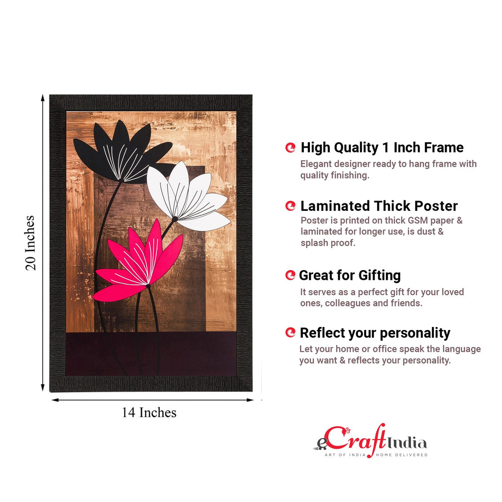 Abstract Flowers Captured Matt Textured UV Art Painting Kafalo