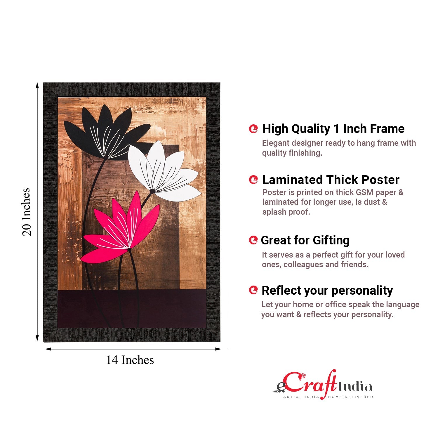 Abstract Flowers Captured Matt Textured UV Art Painting Kafalo