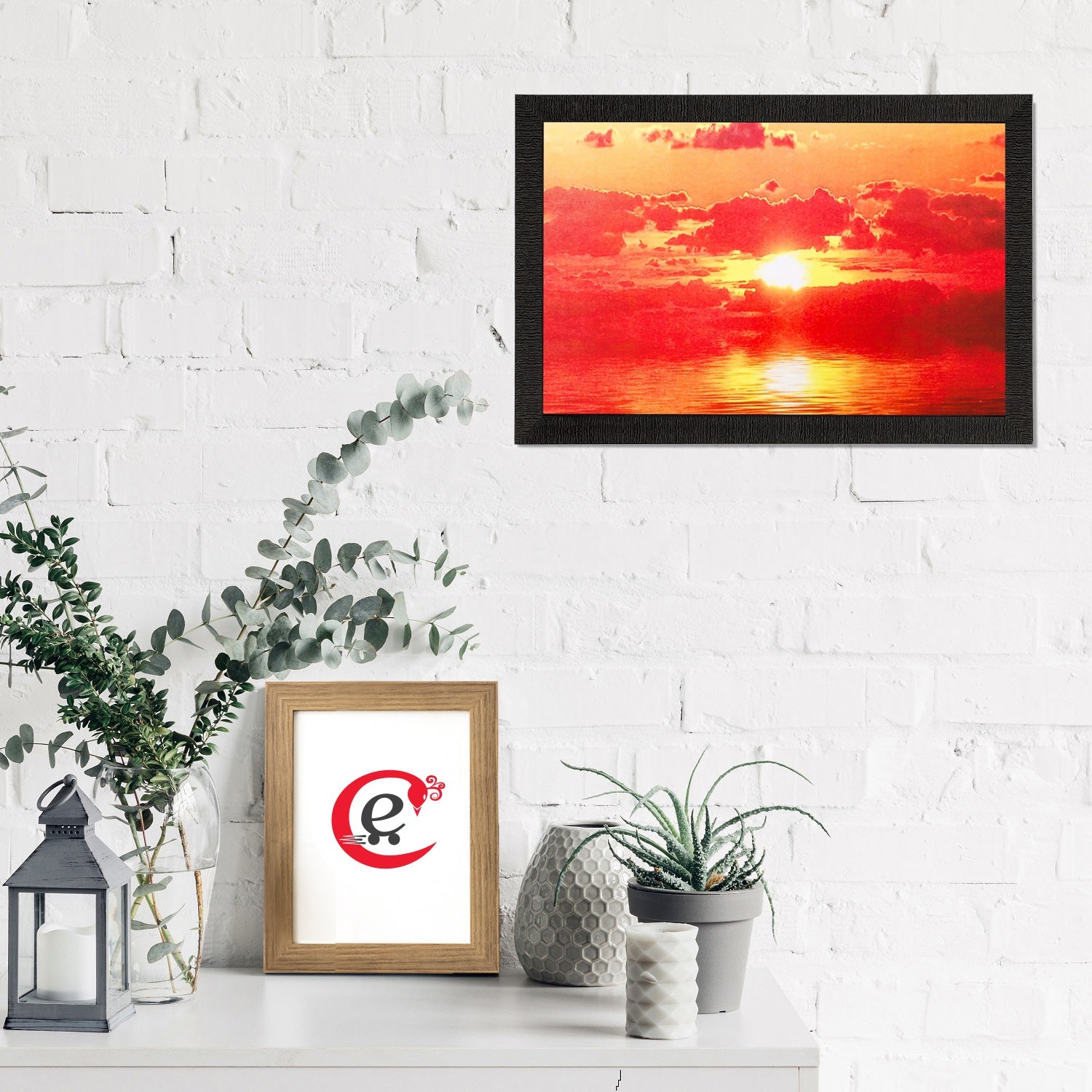 Sunset View Matt Textured UV Art Painting Kafalo