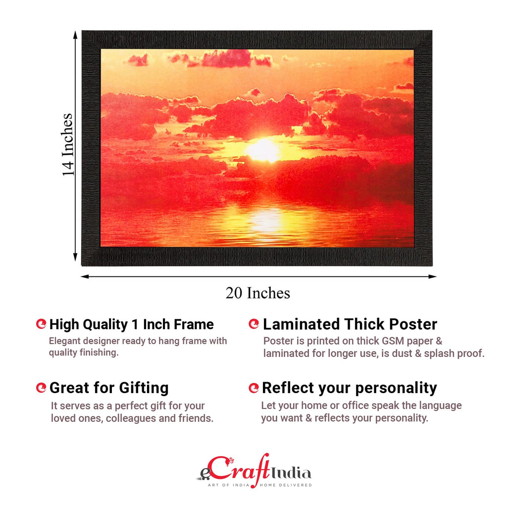 Sunset View Matt Textured UV Art Painting Kafalo