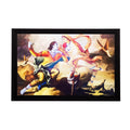 Flying Radha Krishna Matt Textured UV Art Painting Kafalo