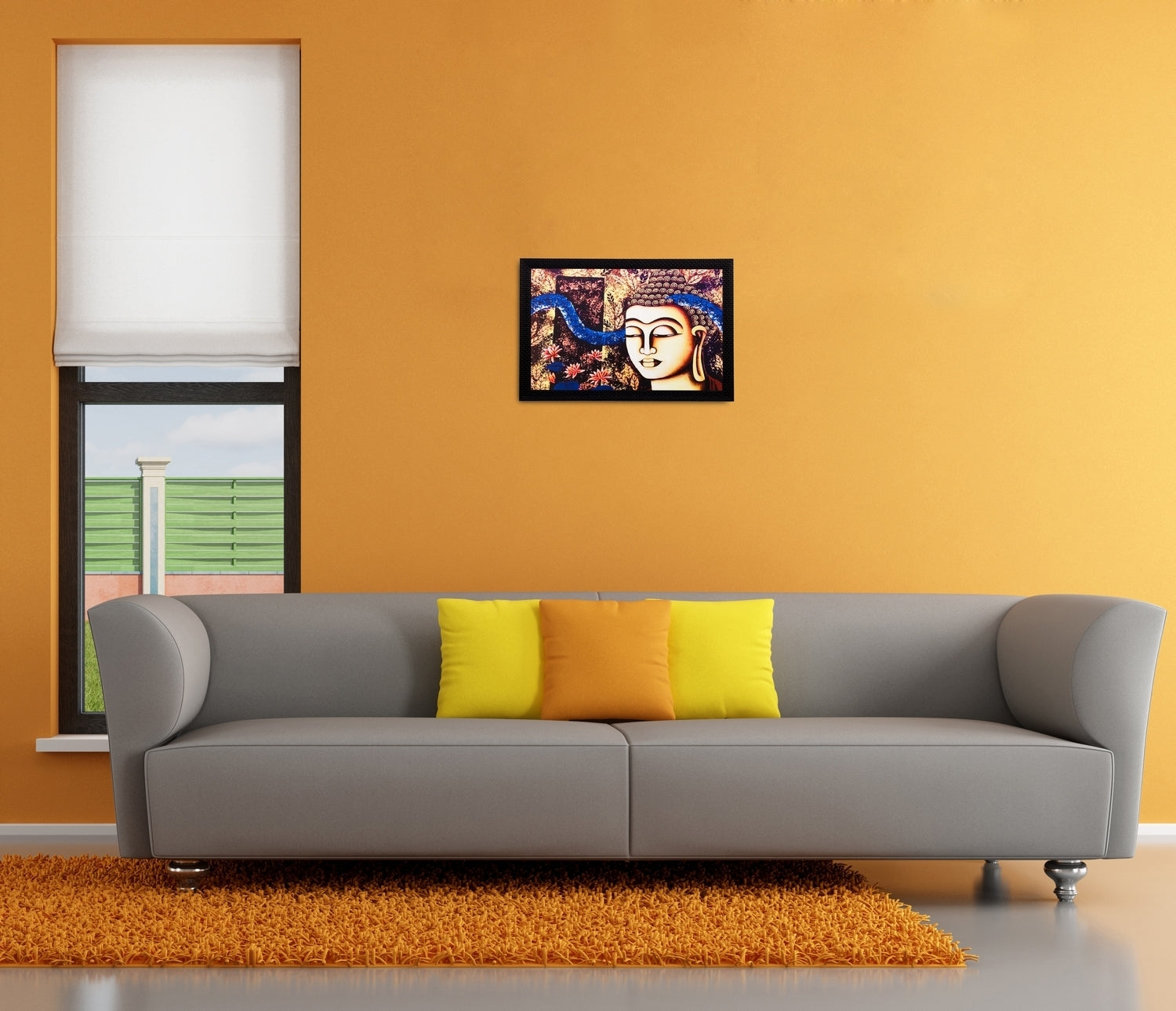 Spiritual Buddha Matt Textured UV Art Painting Kafalo