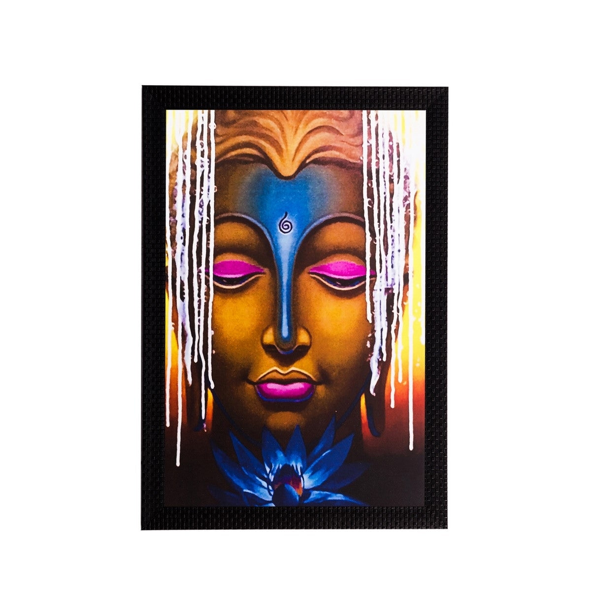 Spiritual Lord Buddha Matt Textured UV Art Painting Kafalo