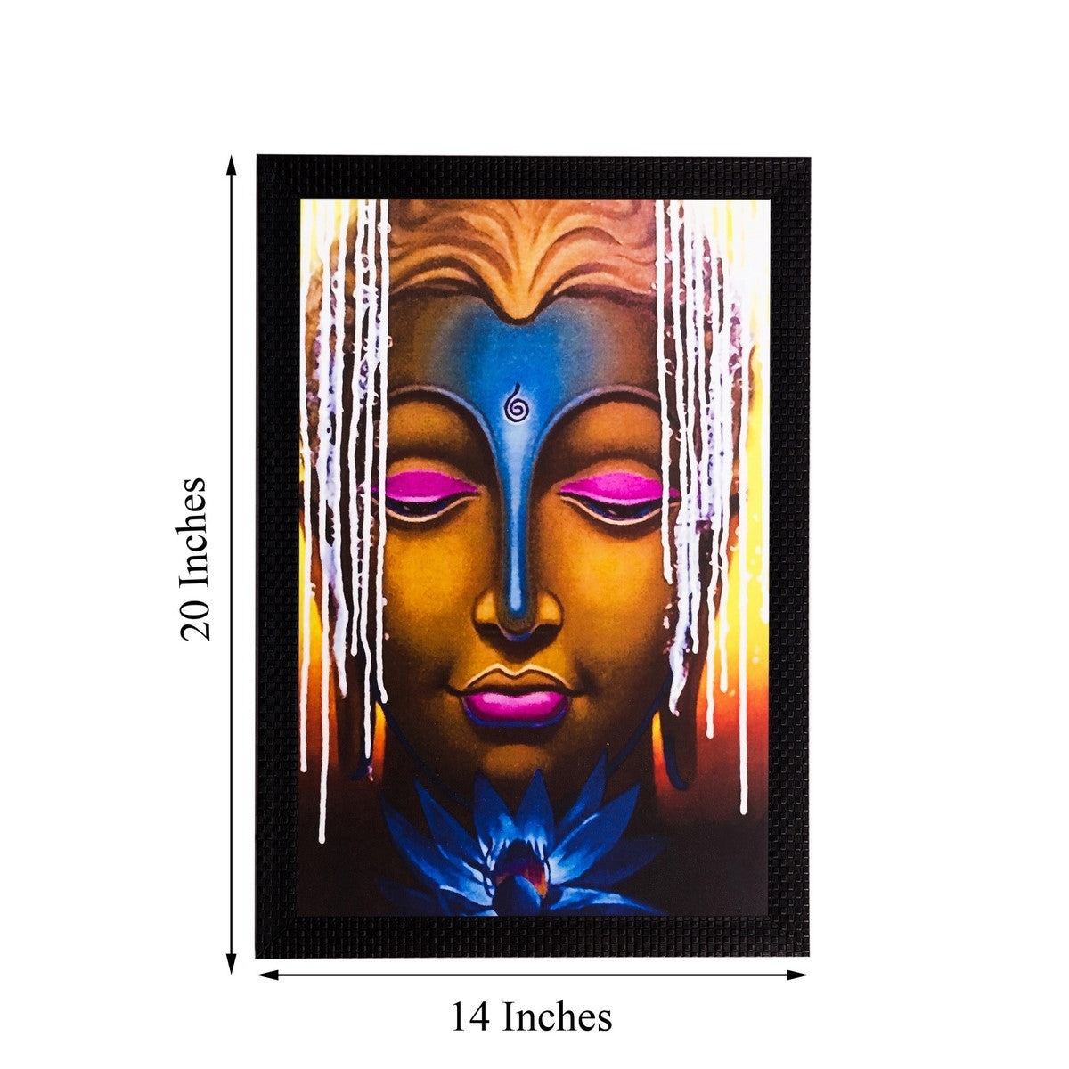 Spiritual Lord Buddha Matt Textured UV Art Painting Kafalo