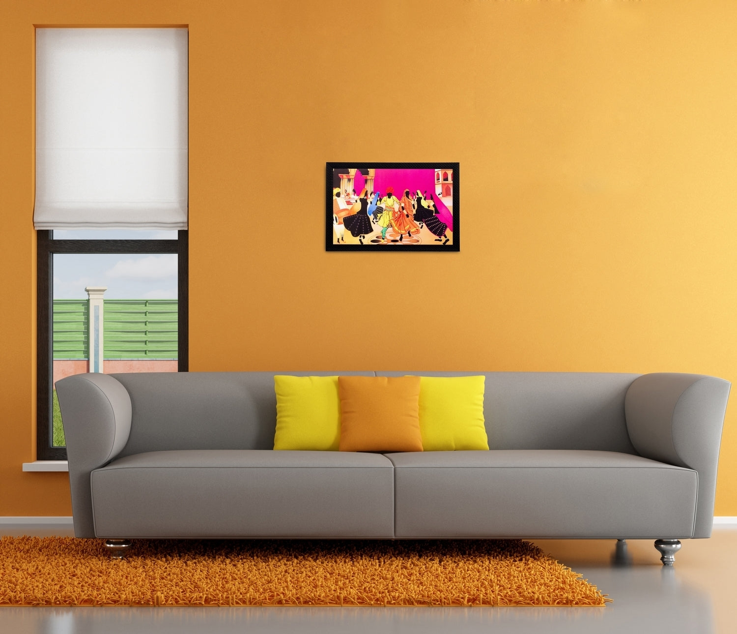 Dancing Group View Matt Textured UV Art Painting Kafalo