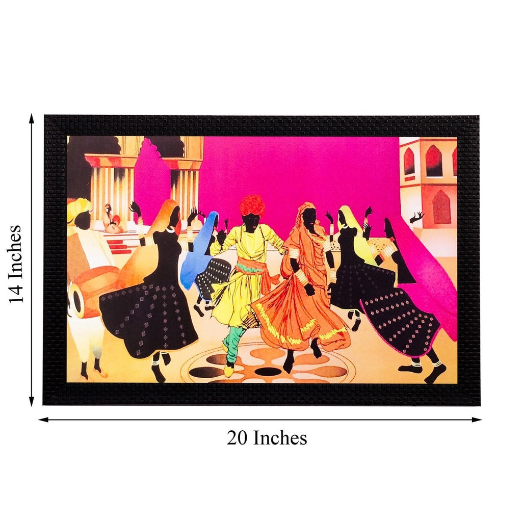 Dancing Group View Matt Textured UV Art Painting Kafalo