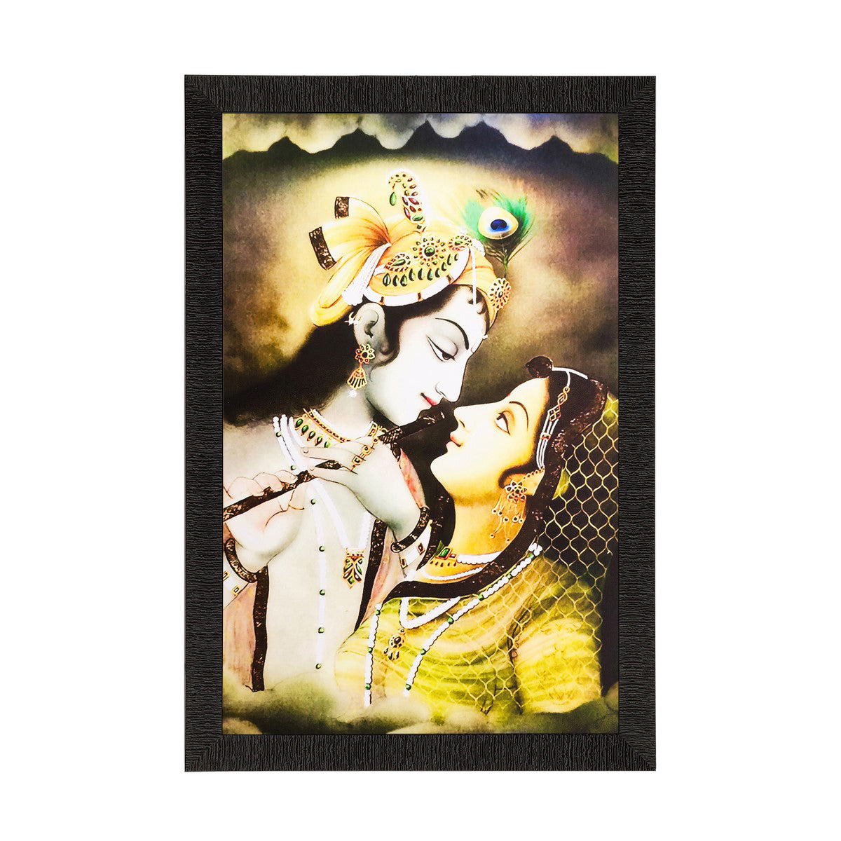 Radha Krishna Painting Digital Printed Religious Wall Art Kafalo