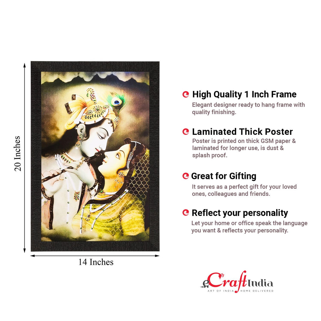 Radha Krishna Painting Digital Printed Religious Wall Art Kafalo