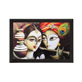 Radha Krishna Painting Digital Printed Religious Wall Art Kafalo