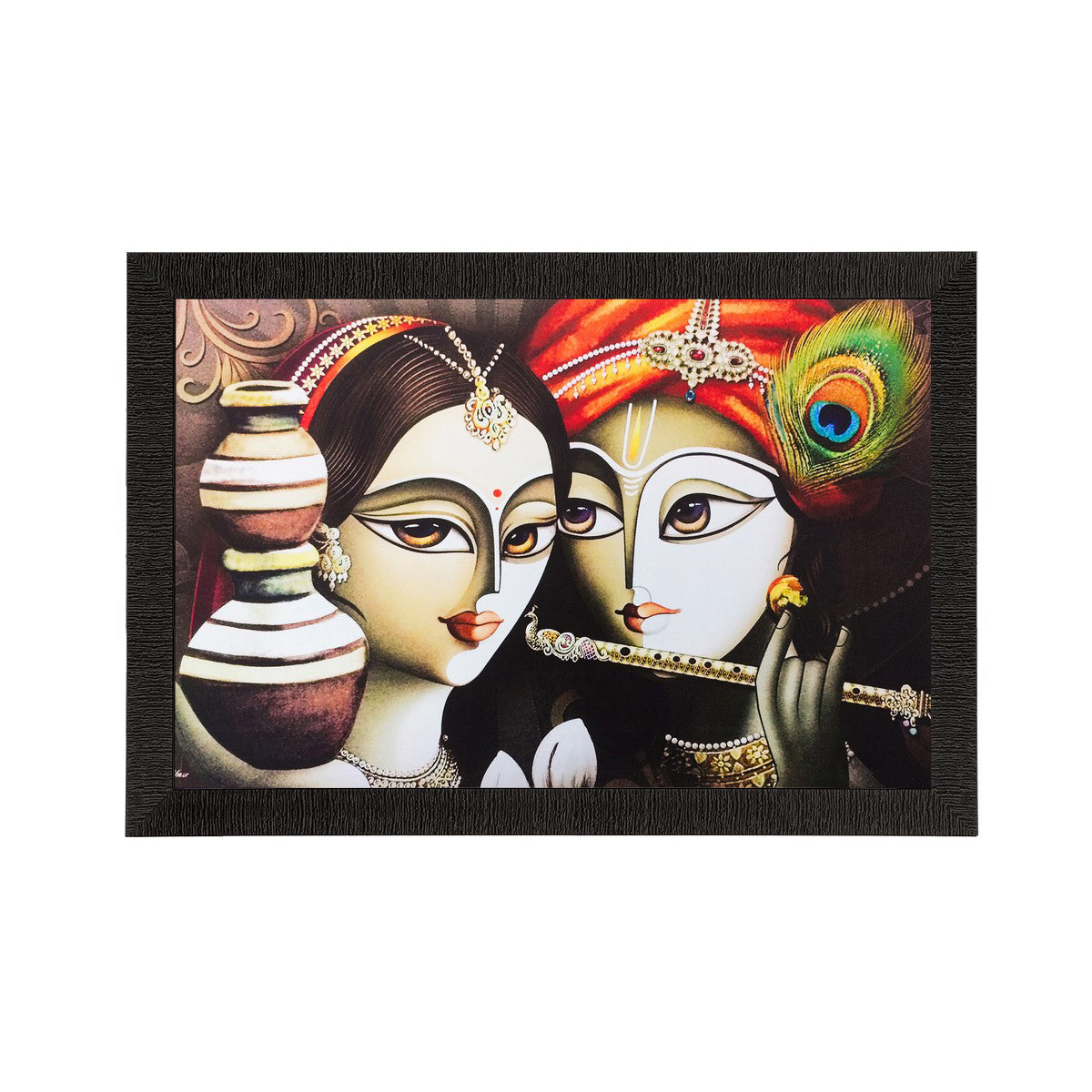 Radha Krishna Painting Digital Printed Religious Wall Art Kafalo