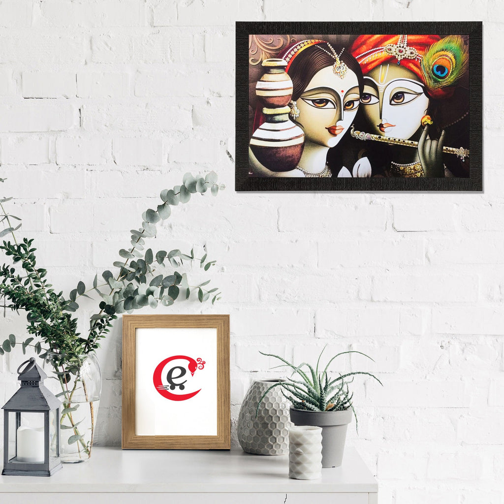 Radha Krishna Painting Digital Printed Religious Wall Art Kafalo