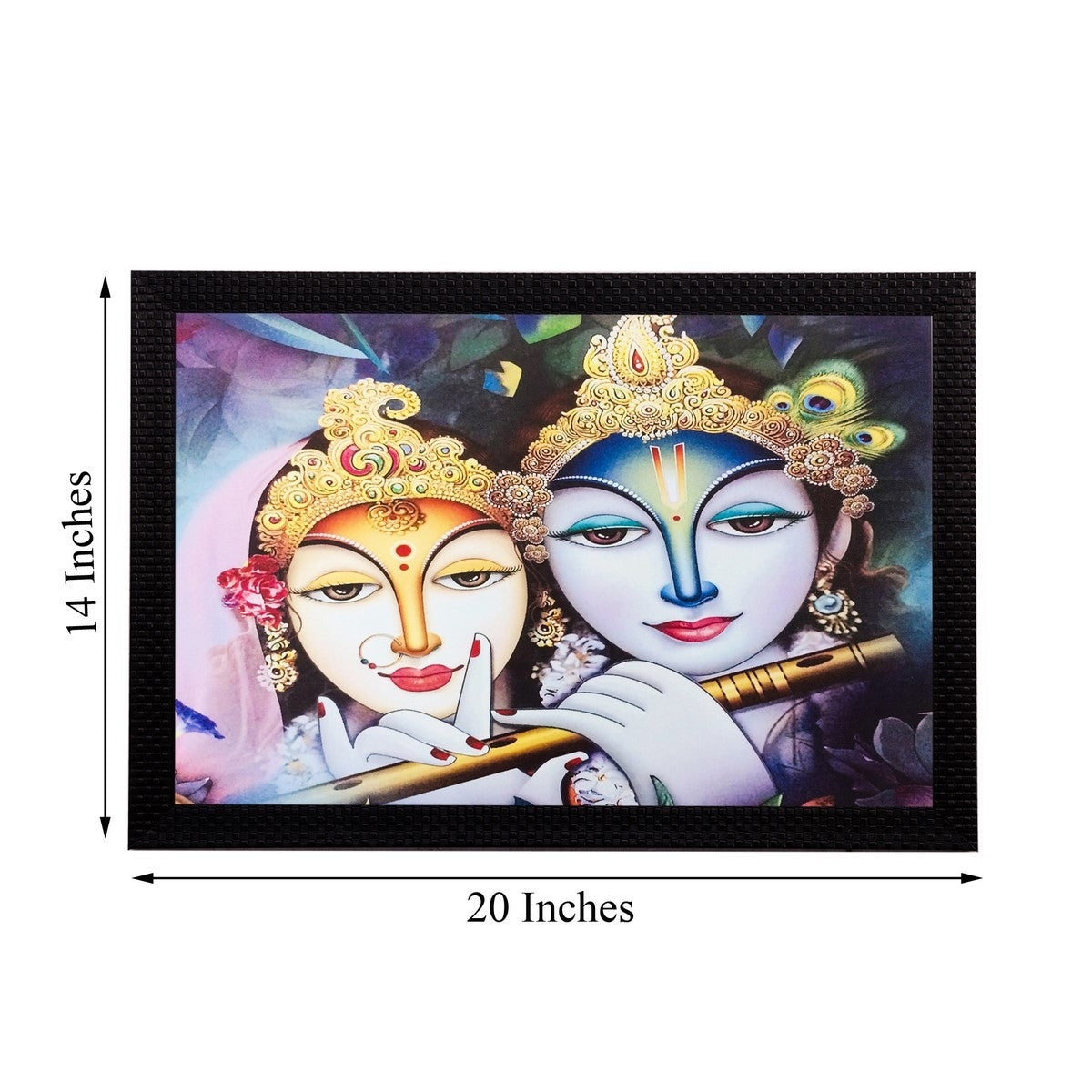 Radha Krishna Matt Textured UV Art Painting Kafalo