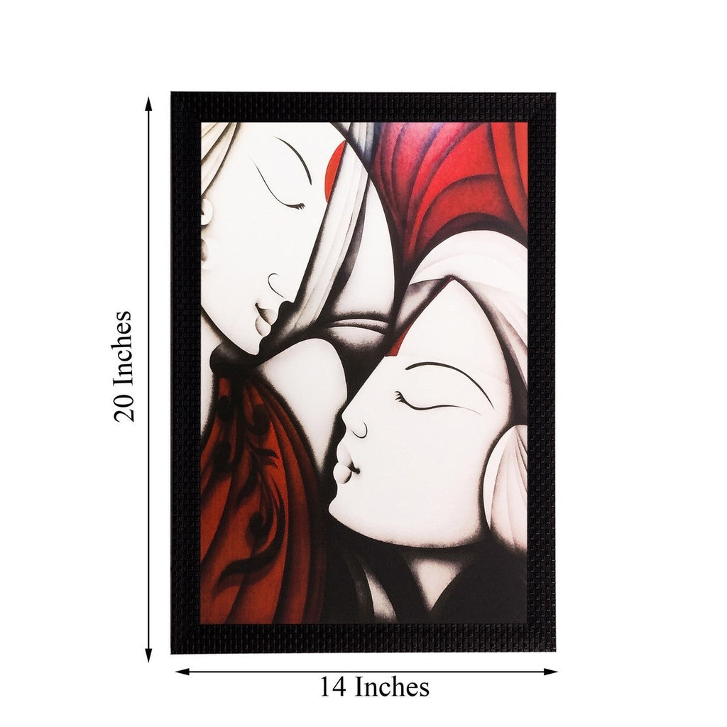 Abstract Radha Krishna Matt Textured UV Art Painting Kafalo